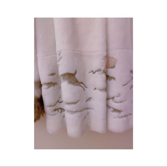 White Faux Fur Hood Jacket - Picture 2 of 5